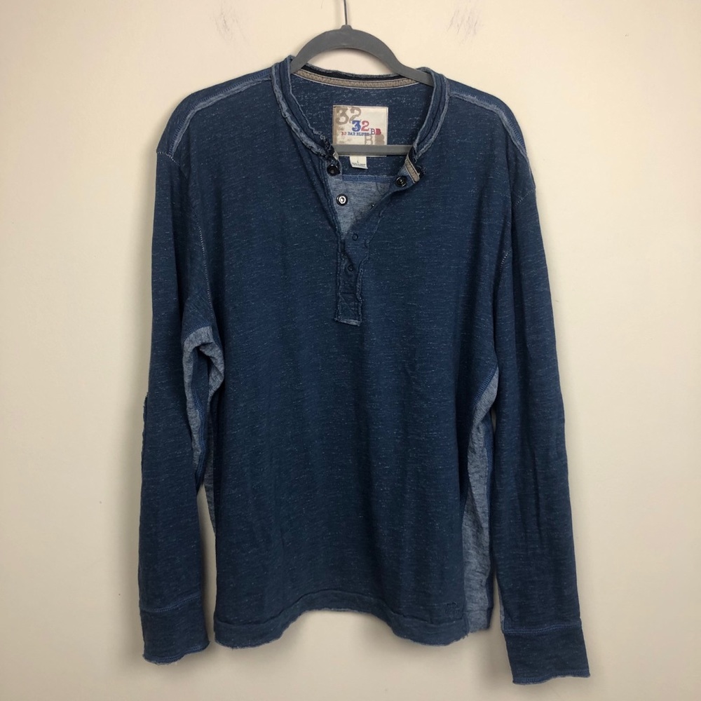 32 Bar Blues Men’s Henley, Large - Picture 3 of 10